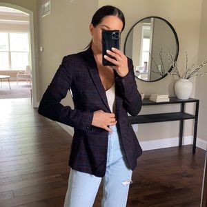 1. State Plaid Blazer with Zips
